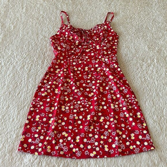SHEIN red floral sundress size XS - Picture 3 of 16